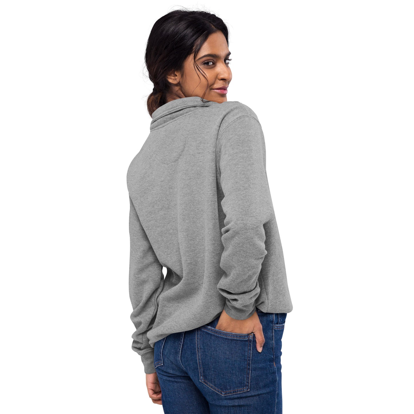 Adult Embroidered "Peace" 1/4 Zip Pullover