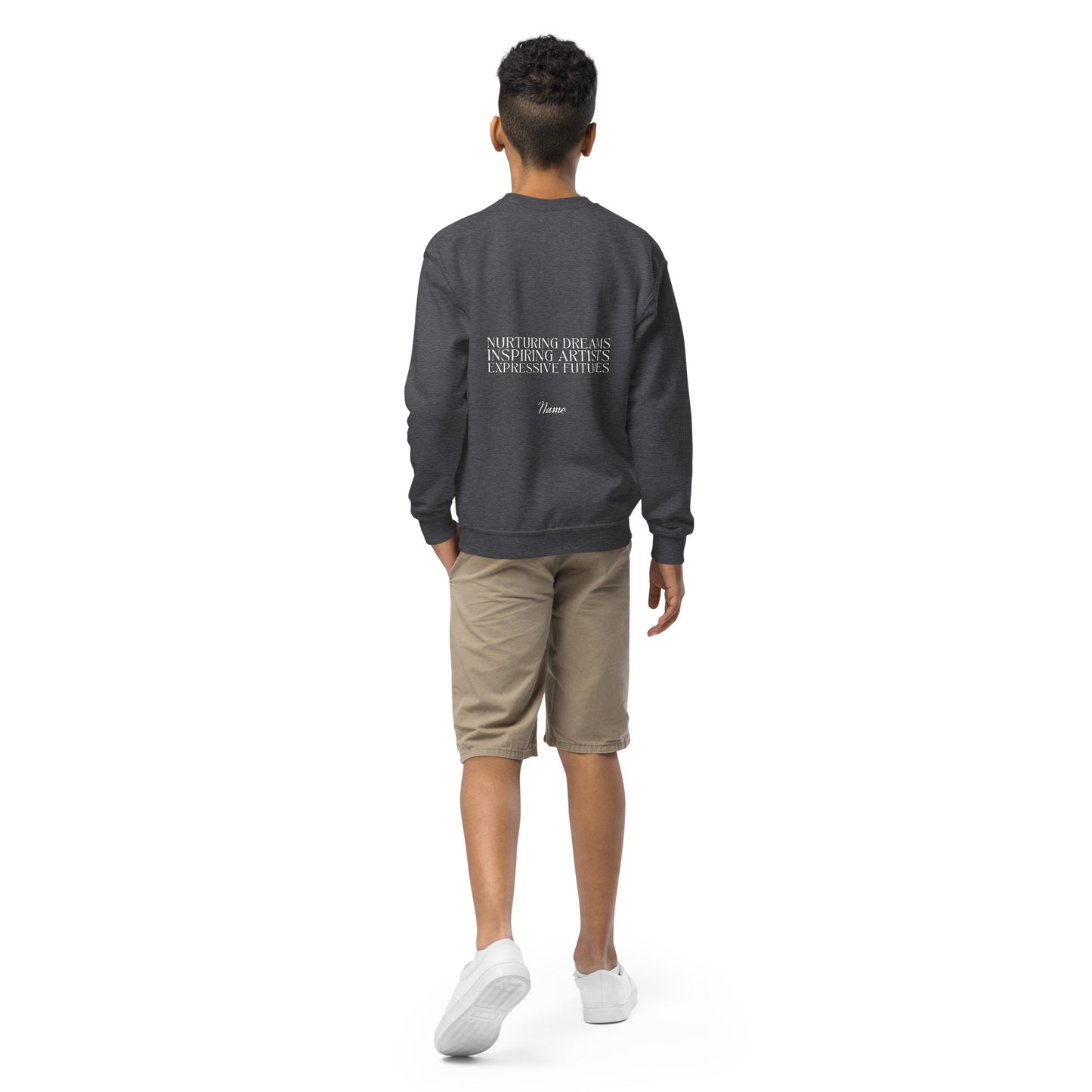 Youth Embroidered "Inspiring Artists" Crewneck