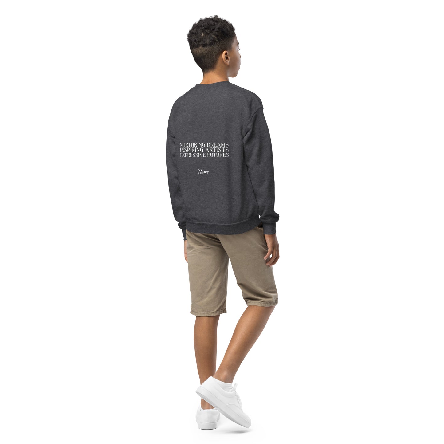 Youth Embroidered "Inspiring Artists" Crewneck
