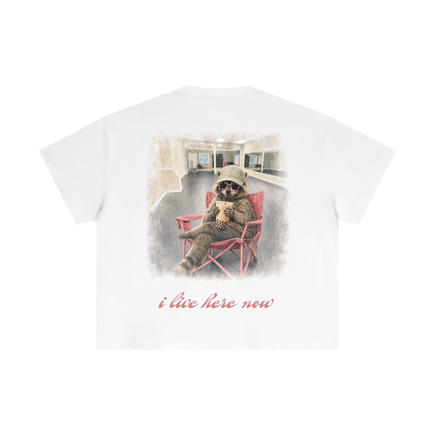 Adult "I Live Here Now" Boxy Fit Tee