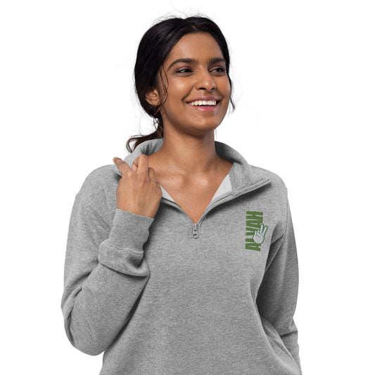 Adult Embroidered "Peace" 1/4 Zip Pullover